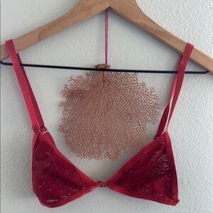Araks Red Lace Triangle Bra